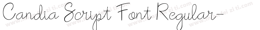 Candia Script Font Regular字体转换